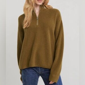 Jenni Kayne Half Zip Cashmere Sweater